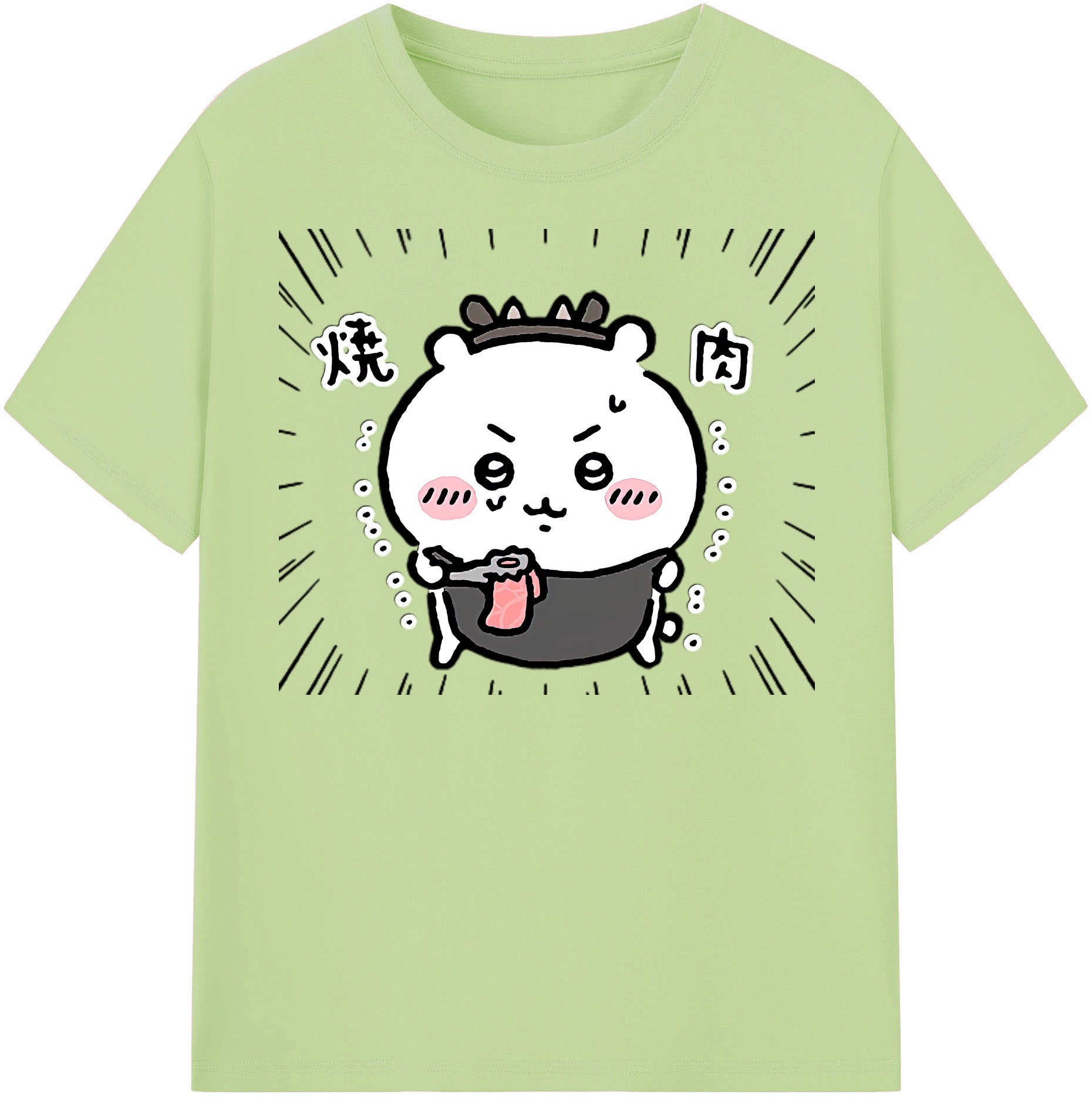 （画像用） ちいかわ ちいかわ Chii-kawa chiikawa 綿100％半袖Tシャツ（フロントプリント）
